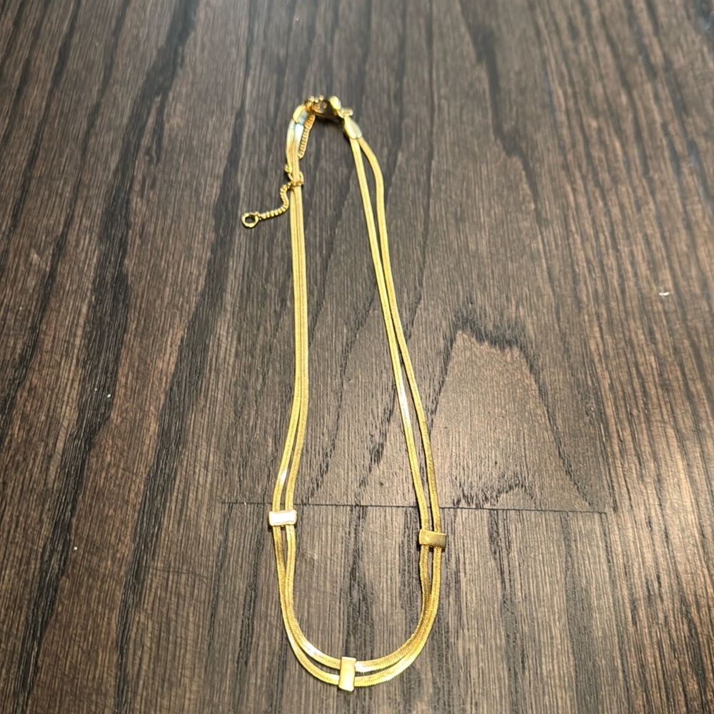 Madewell Gold Double Strand Necklace